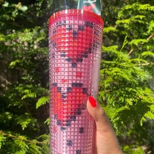 Starbucks Mosaic Hearts Red and Pink 24OZ LIMITED EDITION Tumbler
